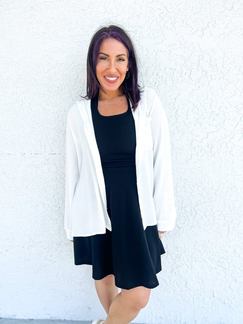 Phierce Fashions Button Down Tunic Top - FINAL SALE - Macoma Boutique120 Long Sleeve