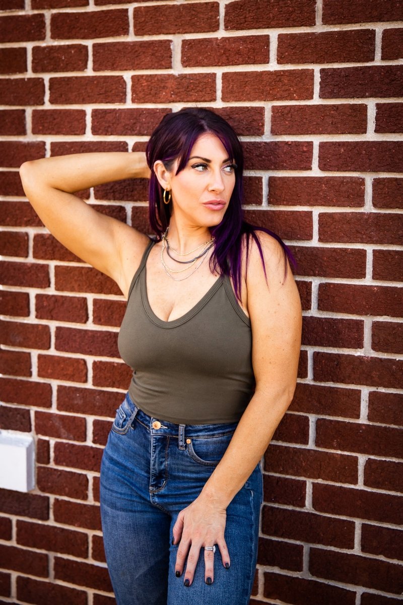 Phierce Fashions Cropped Spaghetti Strap Brami Tank - FINAL SALE - Macoma Boutique410 Brami Tanks