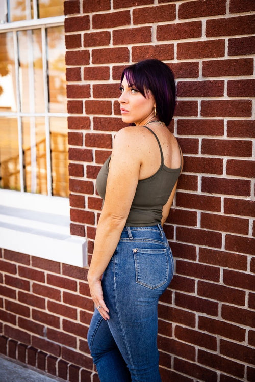 Phierce Fashions Cropped Spaghetti Strap Brami Tank - FINAL SALE - Macoma Boutique410 Brami Tanks