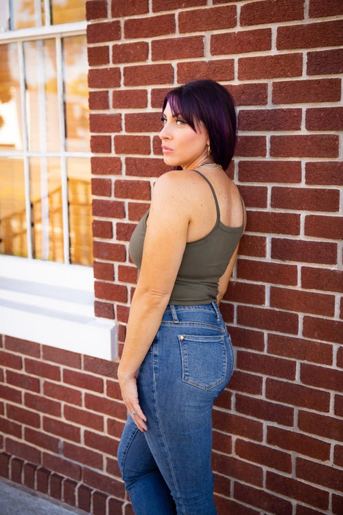 Phierce Fashions Cropped Spaghetti Strap Brami Tank - FINAL SALE - Macoma Boutique410 Brami Tanks