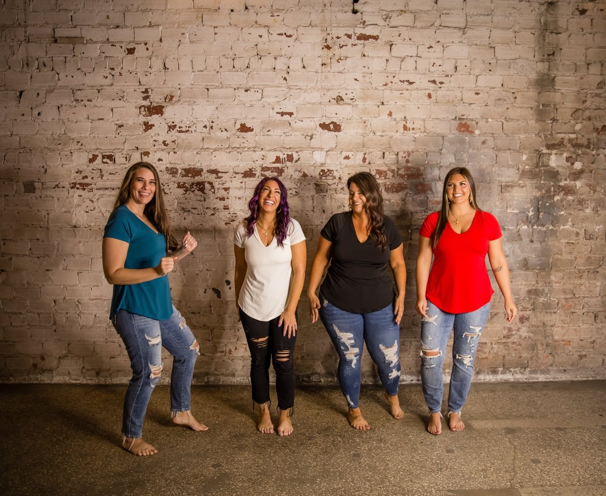 Phierce Fashions Flowy V - Neck Brami Tee - FINAL SALE - Macoma Boutique420 Brami Short Sleeve